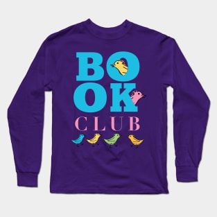 Cute Book Club With Birds Long Sleeve T-Shirt